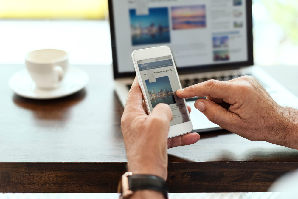 site sur smartphone