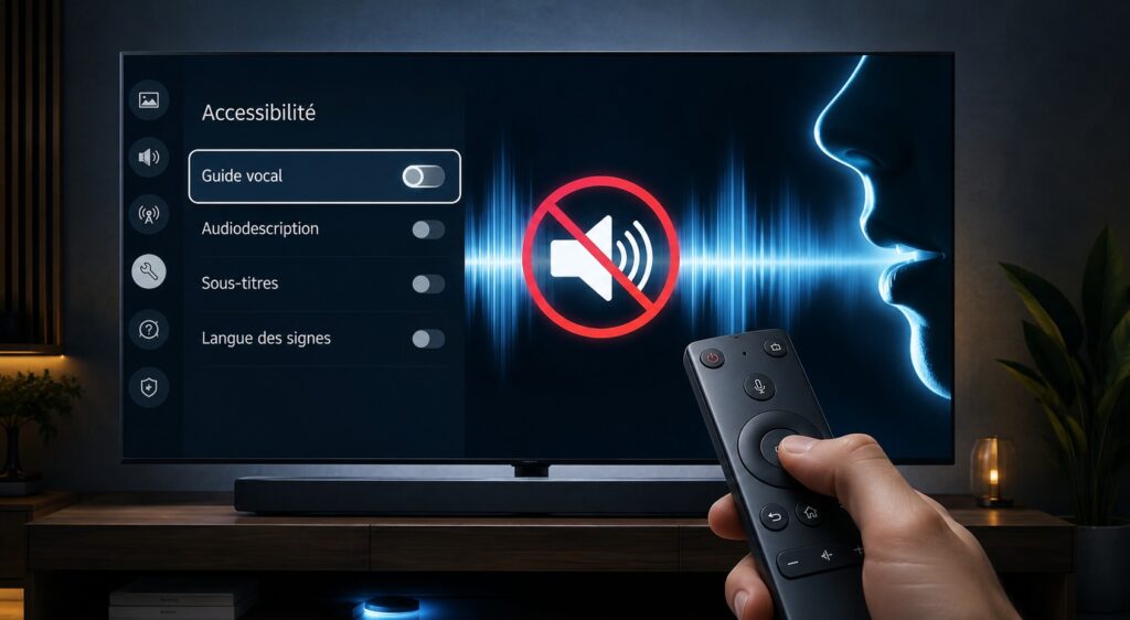 couper la voix sur une TV Samsung