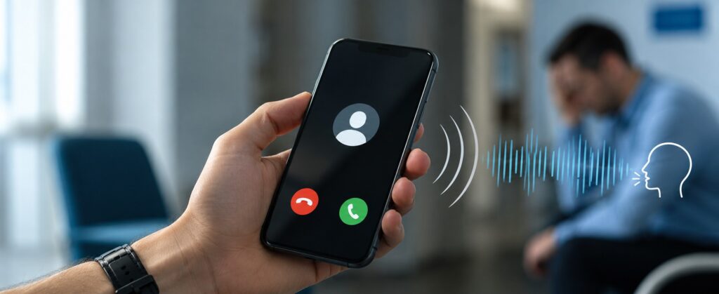 voix qui annonce un appel sur téléphone